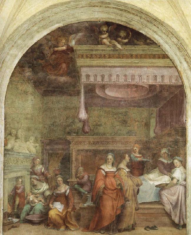 Andrea del Sarto Birth of the Virgin oil painting image